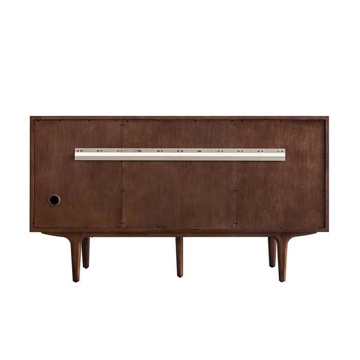 Amberly 60" Double Vanity in Mid-Century Walnut Double bathroom Vanity James Martin Vanities Parisien Bleu Quartz 