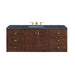 Amberly 60" Single Vanity in Mid-Century Walnut Single Bathroom Vanity James Martin Vanities Eternal Marfil Quartz 