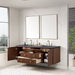 Amberly 72" Double Vanity in Mid-Century Walnut Double Bathroom Vanity James Martin Vanities White Zeus Quartz 