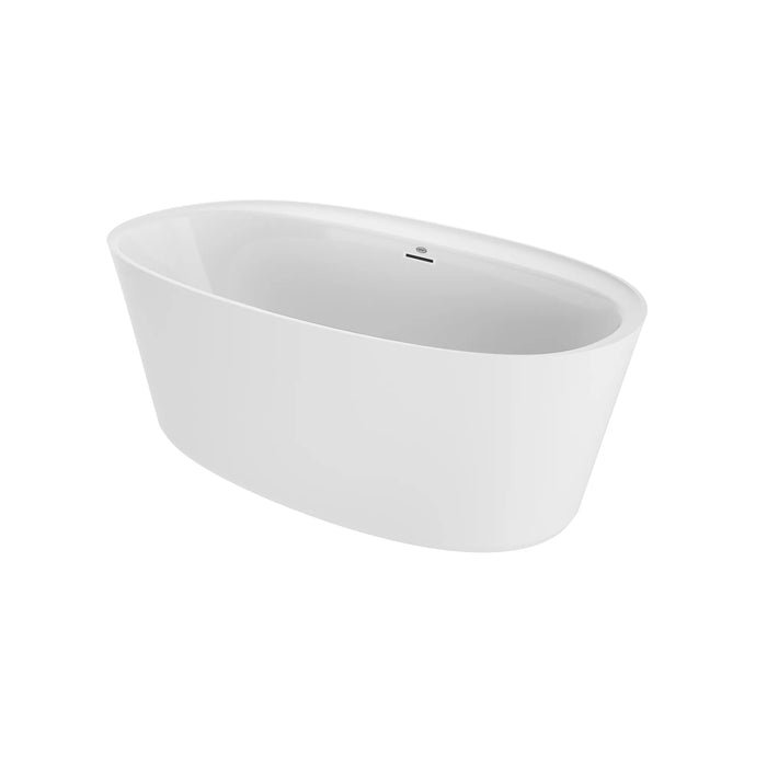 Jacuzzi Amalia 67" Free Standing Acrylic Soaking Tub with Center Drain, Pop-Up Drain Assembly and Overflow - Luxe Vanity & Tub