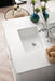 Athens 30" Single Vanity Cabinet, Glossy White Single Bathroom Vanity James Martin Vanities Eternal Serena Quartz 