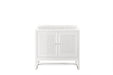 Athens 36" Single Vanity Cabinet, Glossy White Single Bathroom Vanity James Martin Vanities 