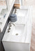 Athens 60" Double Vanity Cabinet, Glossy White Double Bathroom Vanity James Martin Vanities Eternal Serena Quartz 