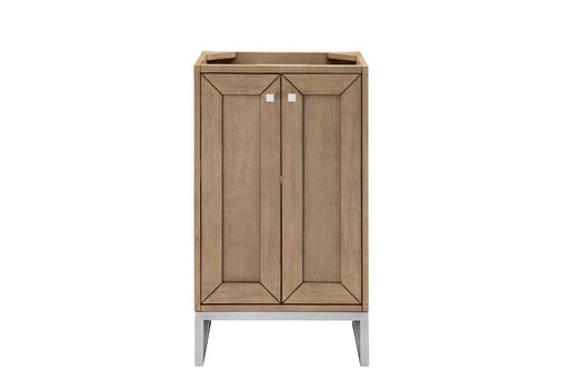 Chianti 20" Single Vanity Cabinet, Whitewashed Walnut, Brushed Nickel - Luxe Vanity & Tub