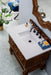 Castilian 36" Single Vanity, Aged Cognac w/ 3 CM White Zeus Quartz Top - Luxe Vanity & Tub