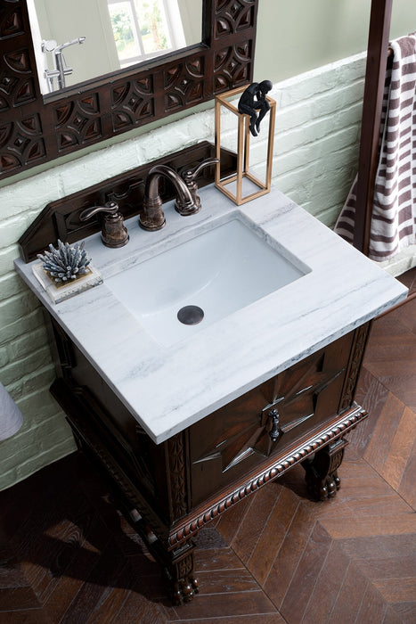 Balmoral 26" Single Bathroom Vanity Single Bathroom Vanity James Martin Vanities Ethereal Noctis Quartz 