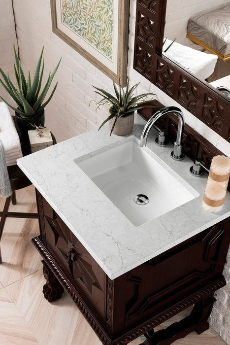 Balmoral 26" Single Bathroom Vanity Single Bathroom Vanity James Martin Vanities White Zeus Quartz 