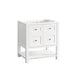 Breckenridge 30" Single Vanity in Bright White Single Vanity James Martin Vanities Eternal Jasmine Pearl Quartz 