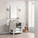 Breckenridge 30" Single Vanity in Bright White James Martin Vanities Charcoal Soapstone Quartz 