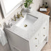 Breckenridge 30" Single Vanity in Bright White Single Vanity James Martin Vanities Victorian Silver Quartz 