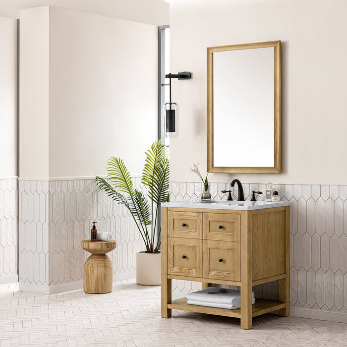 Breckenridge 30" Single Vanity in Light Natural Oak Single Vanity James Martin Vanities Arctic Fall solid surface 