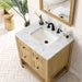 Breckenridge 30" Single Vanity in Light Natural Oak James Martin Vanities Eternal Marfil Quartz 