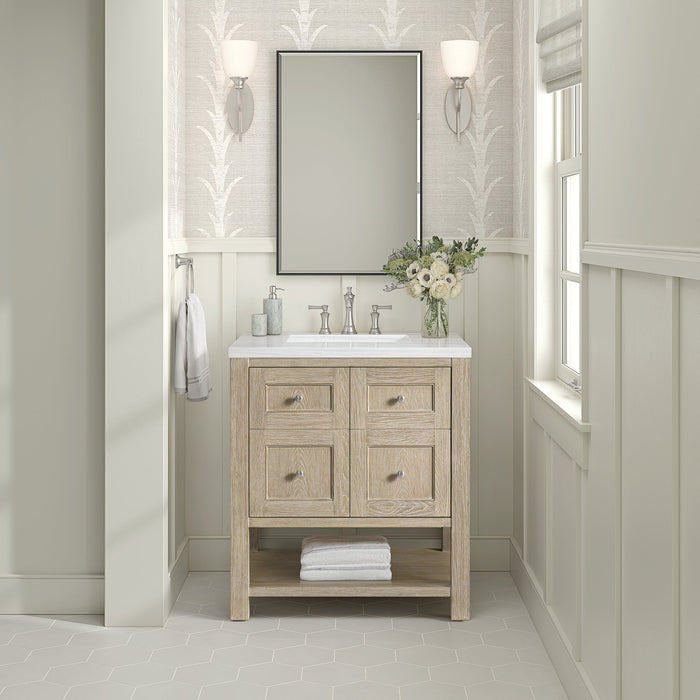 Breckenridge 30" Single Vanity in Whitewashed Oak Single Vanity James Martin Vanities Select a Top 