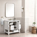 Breckenridge 36" Single Vanity in Bright White Single Bathroom Vanity James Martin Vanities Carrara White Marble 