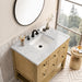 Breckenridge 36" Single Vanity in Light Natural Oak Single Bathroom Vanity James Martin Vanities White Zeus Quartz 