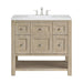 Breckenridge 36" Single Vanity in Whitewashed Oak Single Bathroom Vanity James Martin Vanities Carrara White Marble 