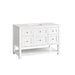 Breckenridge 48" Single Vanity in Bright White Single Bathroom Vanity James Martin Vanities Carrara White Marble 