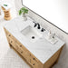 Breckenridge 48" Single Vanity in Light Natural Oak Single Bathroom Vanity James Martin Vanities White Zeus Single Faucet Quartz Top w/Backsplash 