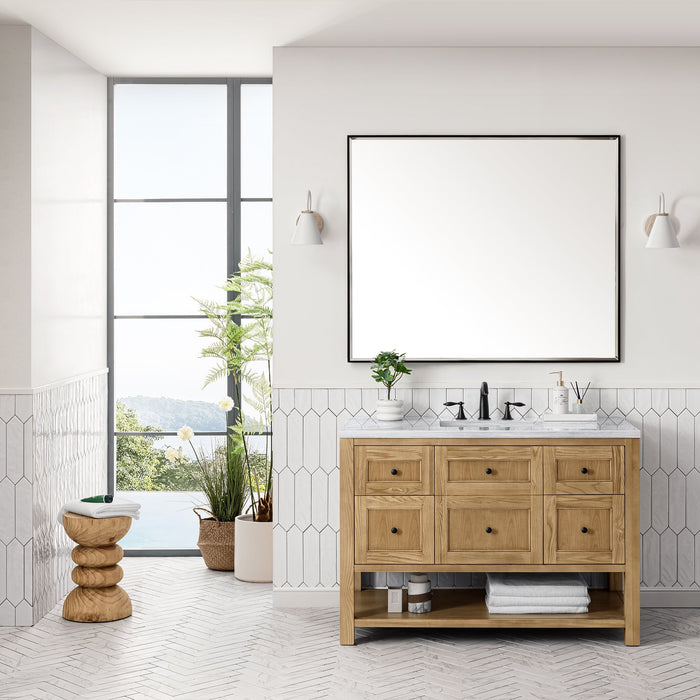 Breckenridge 48" Single Vanity in Light Natural Oak Single Bathroom Vanity James Martin Vanities 