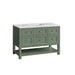 Breckenridge 48" Single Vanity in Smokey Celadon Single Bathroom Vanity James Martin Vanities Victorian Silver Quartz 