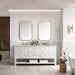 Breckenridge 72" Double Vanity in Bright White Double Bathroom Vanity James Martin Vanities 