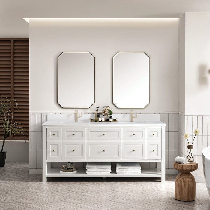 Breckenridge 72" Double Vanity in Bright White