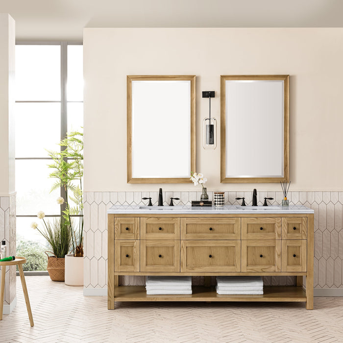 Breckenridge 72" Double Vanity in Light Natural Oak Double Bathroom Vanity James Martin Vanities 