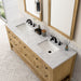 Breckenridge 72" Double Vanity in Light Natural Oak Double Bathroom Vanity James Martin Vanities Victorian Silver Quartz 