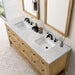 Breckenridge 72" Double Vanity in Light Natural Oak Double Bathroom Vanity James Martin Vanities White Zeus Quartz 