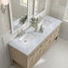 Breckenridge 72" Double Vanity in Whitewashed Oak Double Bathroom Vanity James Martin Vanities Parisien Bleu Quartz 