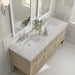 Breckenridge 72" Double Vanity in Whitewashed Oak Double Bathroom Vanity James Martin Vanities White Zeus Quartz 