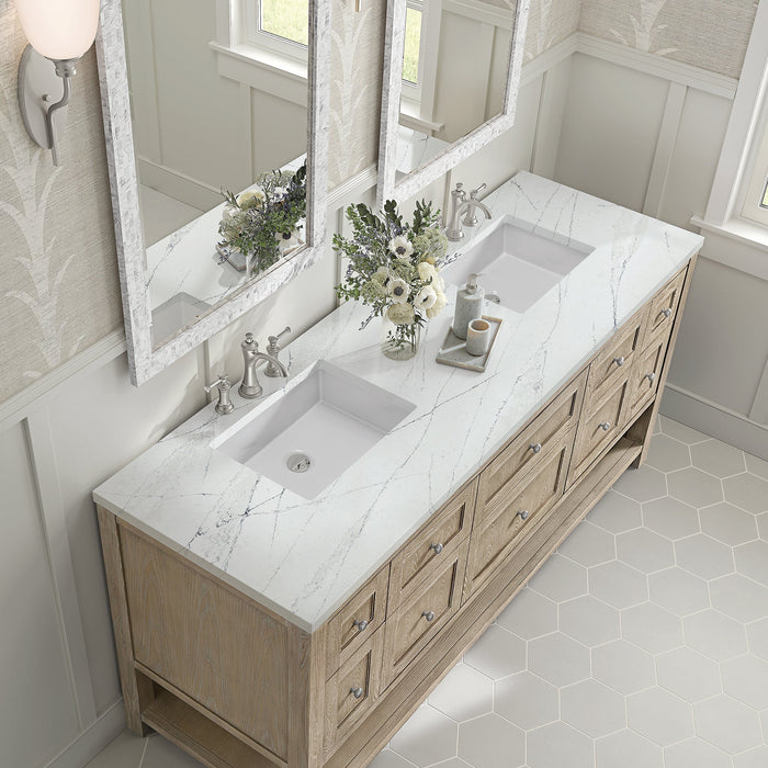 Breckenridge 72" Double Vanity in Whitewashed Oak