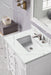 Bristol 30" Single Vanity in Bright White Single Bathroom Vanity James Martin Vanities Ethereal Noctis Quartz 