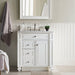 Bristol 30" Single Vanity in Bright White Single Bathroom Vanity James Martin Vanities Select Your Top 