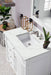 Bristol 36" Single Vanity in Bright White Single Bathroom Vanity James Martin Vanities Bright White Ethereal Noctis Quartz 