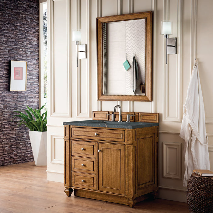 Bristol 36" Single Vanity in Saddle Brown