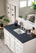 Bristol 48" Single Vanity in Bright White Single Bathroom Vanity James Martin Vanities Charcoal Soapstone Quartz 