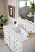 Bristol 48" Single Vanity in Bright White Single Bathroom Vanity James Martin Vanities Eternal Jasmine Pearl Quartz 