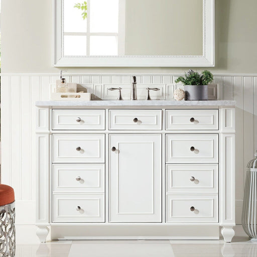 Bristol 48" Single Vanity in Bright White Single Bathroom Vanity James Martin Vanities Select Your Top 