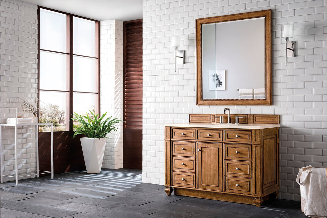 Bristol 48" Single Vanity in Saddle Brown Single Bathroom Vanity James Martin Vanities 