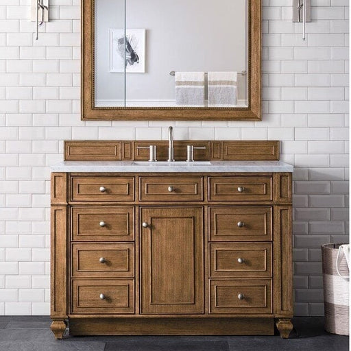 Bristol 48" Single Vanity in Saddle Brown Single Bathroom Vanity James Martin Vanities Select Your Top 