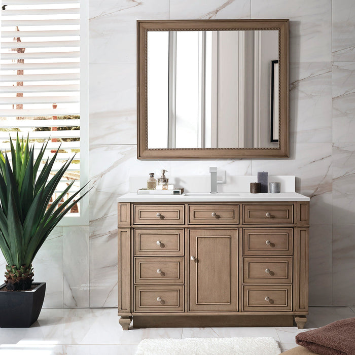 Bristol 48" Single Vanity in Whitewashed Walnut