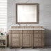 Bristol 60" Double Vanity in Whitewashed Walnut Double bathroom Vanity James Martin Vanities 