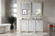 Bristol 60" Single Vanity in Bright White Double bathroom Vanity James Martin Vanities Arctic Fall Solid Surface 