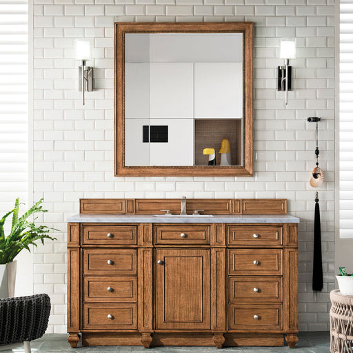 Bristol 60" Single Vanity in Saddle Brown Double bathroom Vanity James Martin Vanities Select a Top 