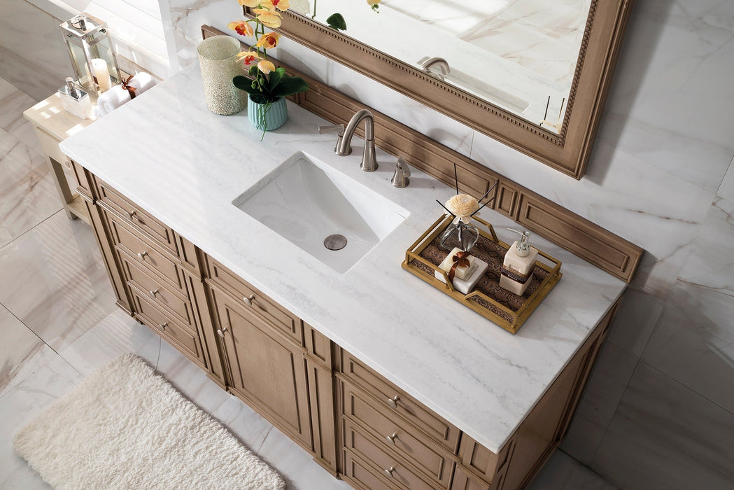 Bristol 60" Single Vanity in Whitewashed Walnut