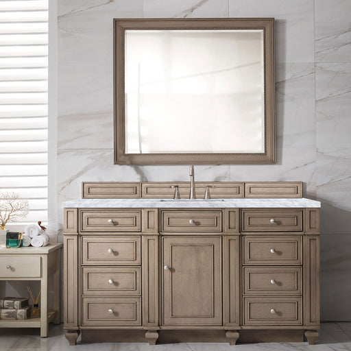 Bristol 60" Single Vanity in Whitewashed Walnut Double bathroom Vanity James Martin Vanities Select Your Top 