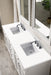 Bristol 72" Double Vanity in Bright White Double bathroom Vanity James Martin Vanities Eternal Serena Quartz 