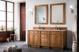 Bristol 72" Double Vanity in Saddle Brown Double bathroom Vanity James Martin Vanities Carrara White Marble 