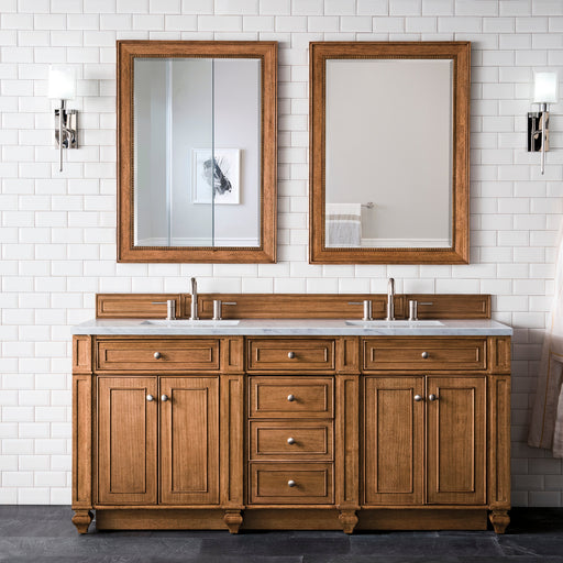 Bristol 72" Double Vanity in Saddle Brown Double bathroom Vanity James Martin Vanities Select Your Top 